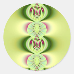 Sticker Rond Kiwi Fine Art Fractal