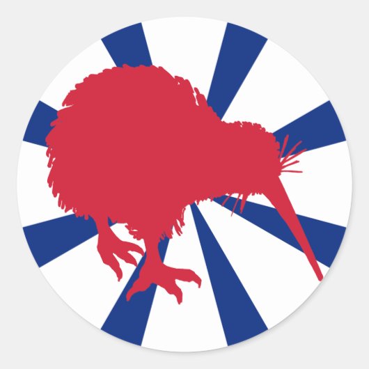 Sticker Rond Kiwi rouge (Devant)
