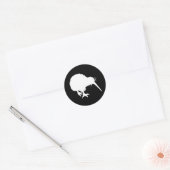 Sticker Rond Kiwi Silhouette (Enveloppe)