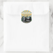 Sticker Rond klassic_kampout (Sac)