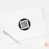 Sticker Rond Klassischer Rundaufkleber mit eigenem QR Code (Enveloppe)