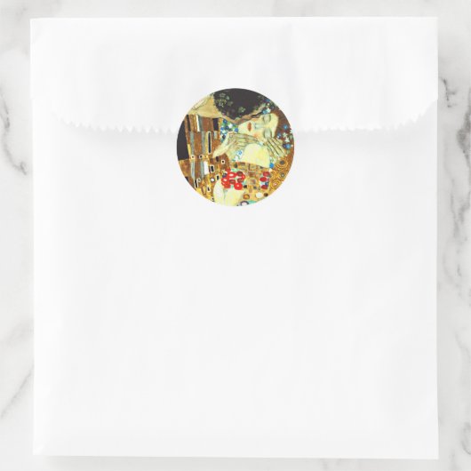 Sticker Rond Klimt - Le baiser (Sac)