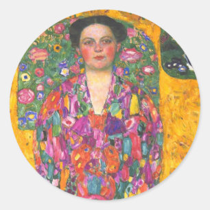 Sticker Rond Klimt Portrait d'Eugenia Primavesi