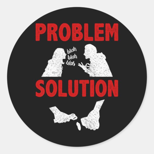 Sticker Rond Knapping Stone Collector Problem Solution Hobby  (Devant)
