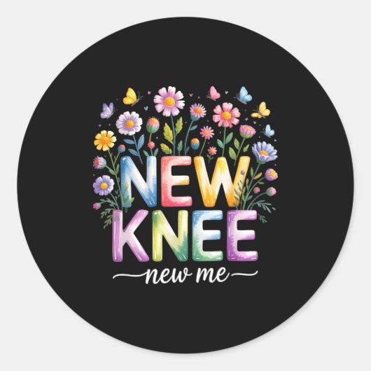 Sticker Rond Knee Replacement Recovery Surgery Funny New Knee N (Devant)