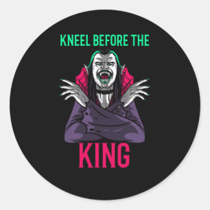 Sticker Rond Kneel avant le roi Dracula