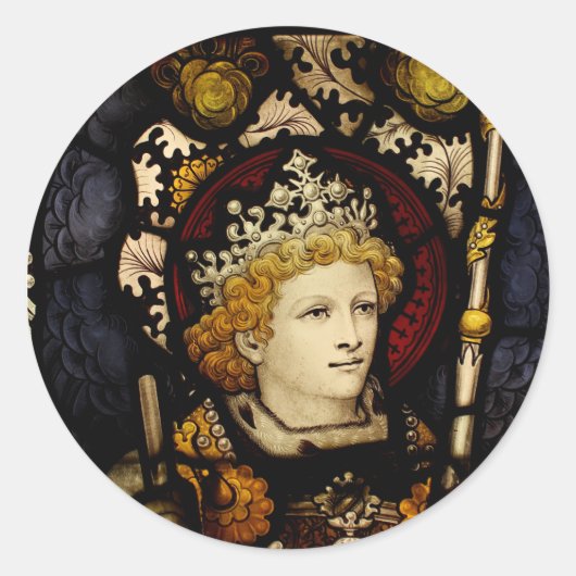 Sticker Rond knight médiéval (Devant)