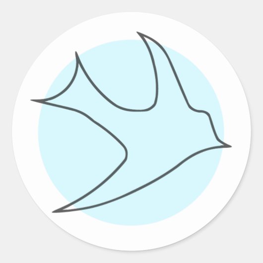 Sticker rond Knightingales (bleu) (Devant)