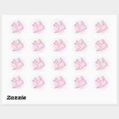 Sticker rond Knightingales (rose) (Feuille)