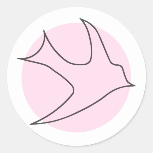 Sticker rond Knightingales (rose) (Devant)