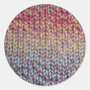 Sticker Rond Knit coloré