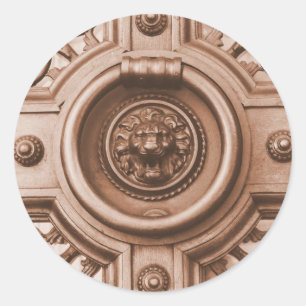 Sticker Rond Knock - Barcelona Old Quarter Porte Knocker