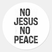 Sticker Rond Know Jesus Know Peace Christian Vibes (Devant)