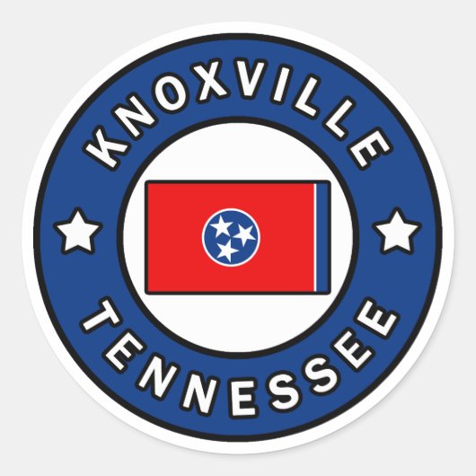 Sticker Rond Knoxville Tennessee (Devant)