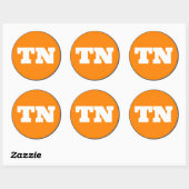 Sticker Rond Knoxville (TN) - Orange x blanc x gris (Feuille)