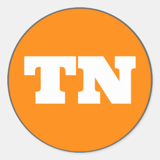 Sticker Rond Knoxville (TN) - Orange x blanc x gris