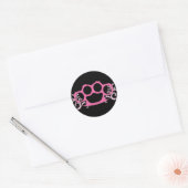Sticker Rond Knuckkls en laiton rose (Enveloppe)