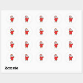 Sticker Rond Koala as Firefighter with Helmet (Feuille)