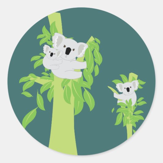 Sticker Rond Koala Bear (Devant)