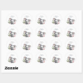 Sticker Rond Koala Bear Premier anniversaire (Feuille)