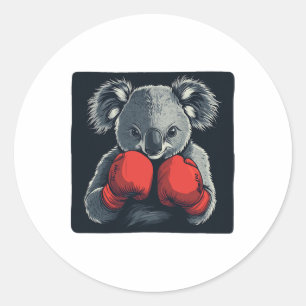 Sticker Rond Koala drôle knock-out pour un loo amusant et décon