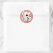 Sticker Rond Koala et Baby (Sac)