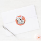 Sticker Rond Koala et Baby (Enveloppe)