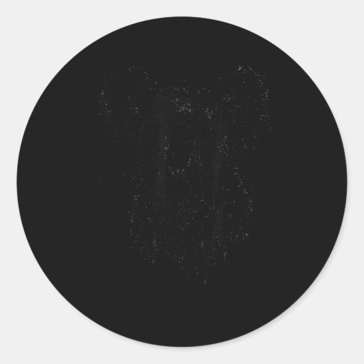 Sticker Rond Koala Ink Art Australian Wildlife Rtrait Nge Koala (Devant)