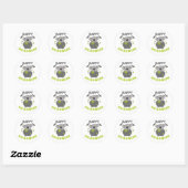 Sticker Rond Koala Joyeux Halloween Cauldron Bat Classic Round (Feuille)