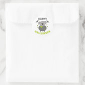 Sticker Rond Koala Joyeux Halloween Cauldron Bat Classic Round (Sac)