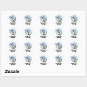 Sticker Rond Koala-ty Thyme Funny Koala Thyme Pun (Feuille)
