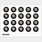 Sticker Rond Koalas mignons mère et bébé (Feuille)