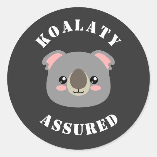 Sticker Rond Koalaty a assuré (Devant)