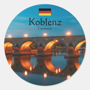Sticker Rond Koblenz Allemagne Souvenir
