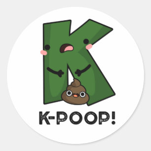 Sticker Rond Kobop Funny K-pop Poo Pun