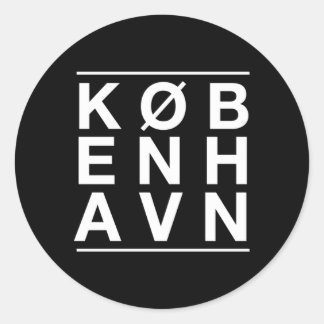 Sticker Rond Koebenhavn Par Copenhague Danemark