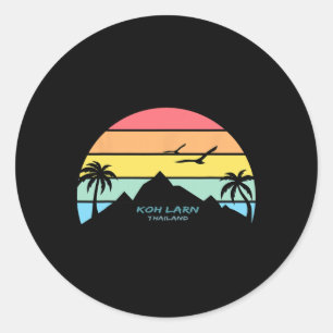 Sticker Rond Koh Larn Thaïlande Phuket Souvenir Pattaya Cadeau