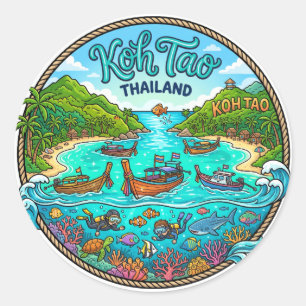 Sticker Rond Koh Tao Thaïlande