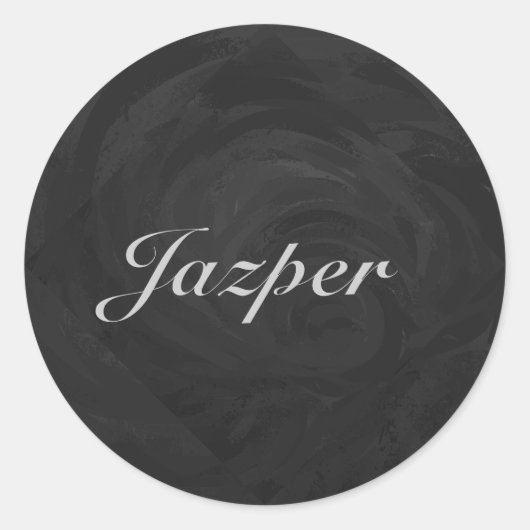 Sticker Rond Kohl Black Monogramme personnalisé (Devant)