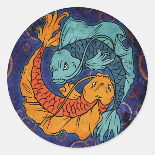 Sticker Rond Koi Fish (Devant)