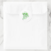 Sticker Rond Koi Green (Sac)