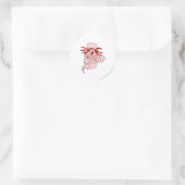 Sticker Rond Koi Red (Sac)