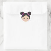 Sticker Rond Kokeshi avec des armes (Sac)