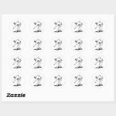 Sticker Rond Koko The Clown Ghost Glitch Dancing (Feuille)