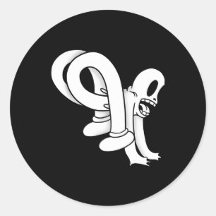 Sticker Rond Koko The Clown Ghost Twistwork