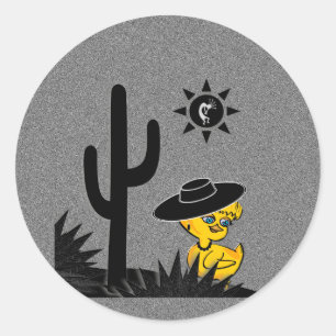Sticker Rond Kokopelli Chick #4