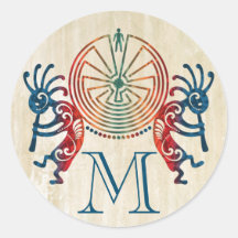 KOKOPELLI / MAN IN THE MAZE + votre monogramme