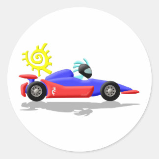 Sticker Rond Kokopelli Native American Racing