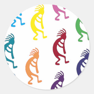 Sticker Rond kokopelli Produits & Designs !