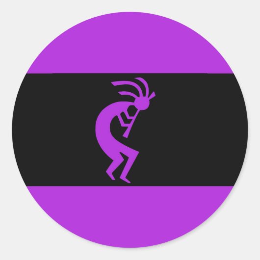 Sticker Rond Kokopelli Purple (Devant)